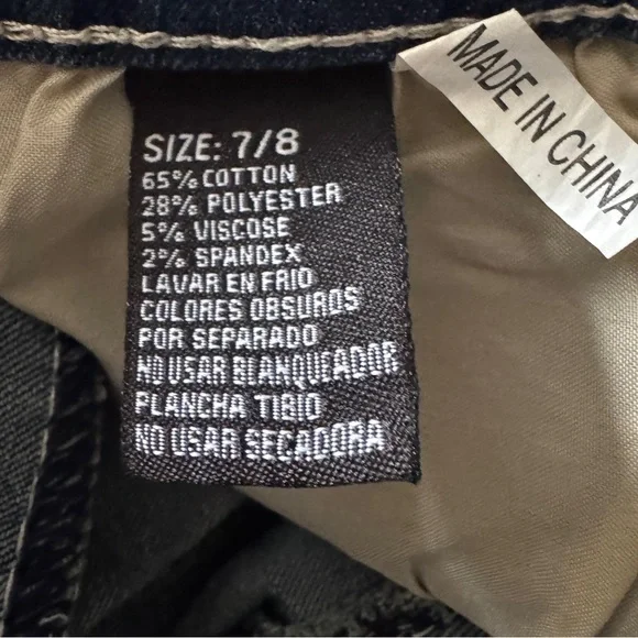 SKY Premium Collection Womens Super Soft Bootcut Blue Jeans Size 7/28 Rhinestone - Picture 12 of 14